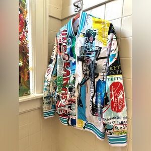 Members Only Basquiat art to wear spring jacket size L